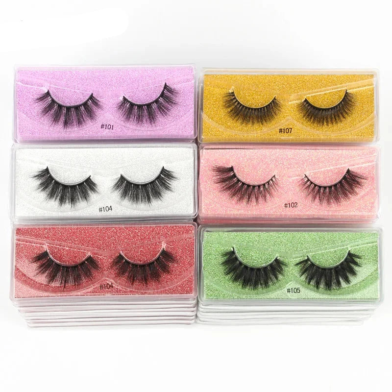 Wholesale Eyelashes 10/50/100 PCS 3d Mink Lashes Natural Soft Mink Eyelashes Wholesale False Eyelashes Makeup Faux Cils In Bulk