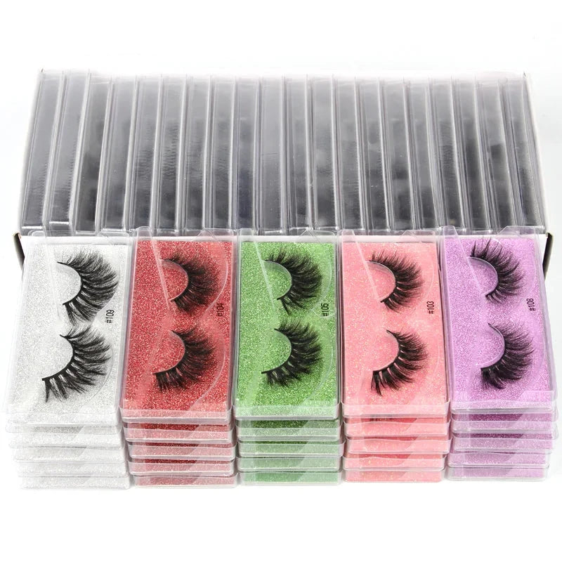 Wholesale Eyelashes 10/50/100 PCS 3d Mink Lashes Natural Soft Mink Eyelashes Wholesale False Eyelashes Makeup Faux Cils In Bulk