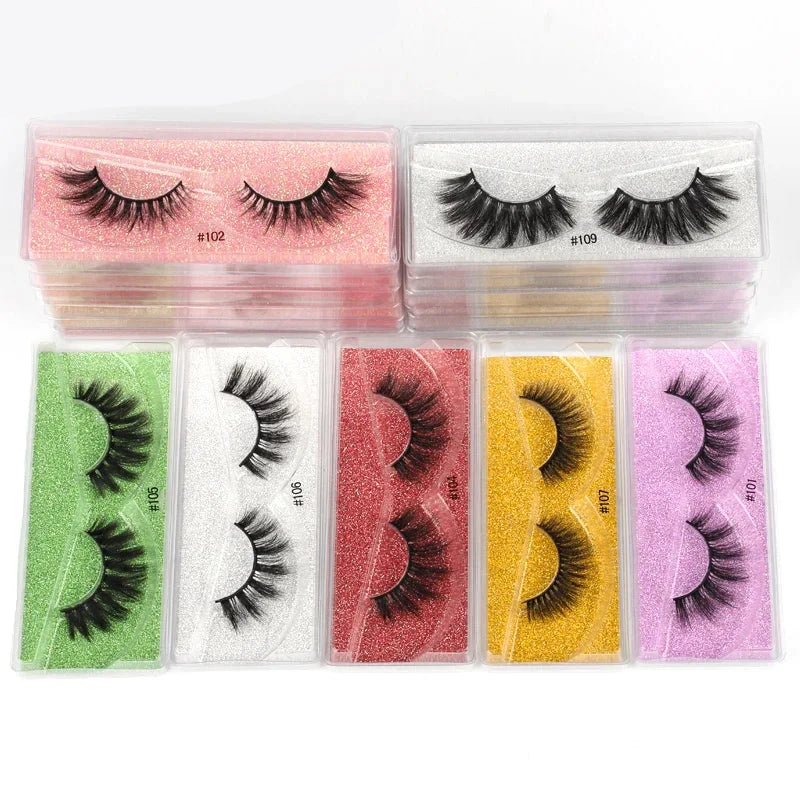 Wholesale Eyelashes 10/50/100 PCS 3d Mink Lashes Natural Soft Mink Eyelashes Wholesale False Eyelashes Makeup Faux Cils In Bulk