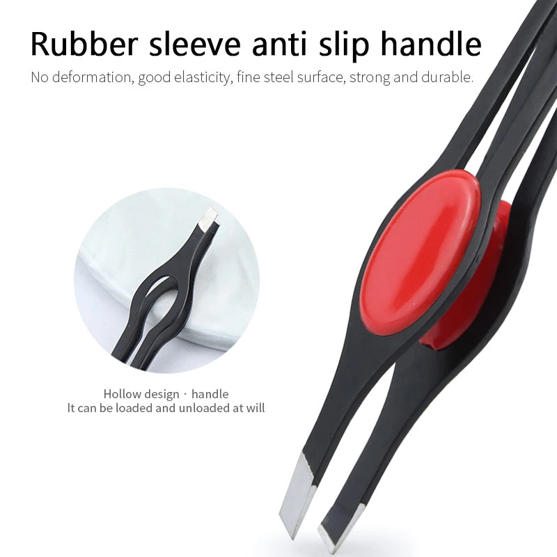 Stainless Steel Slanted Eye Brow Clips Removal Makeup Tools