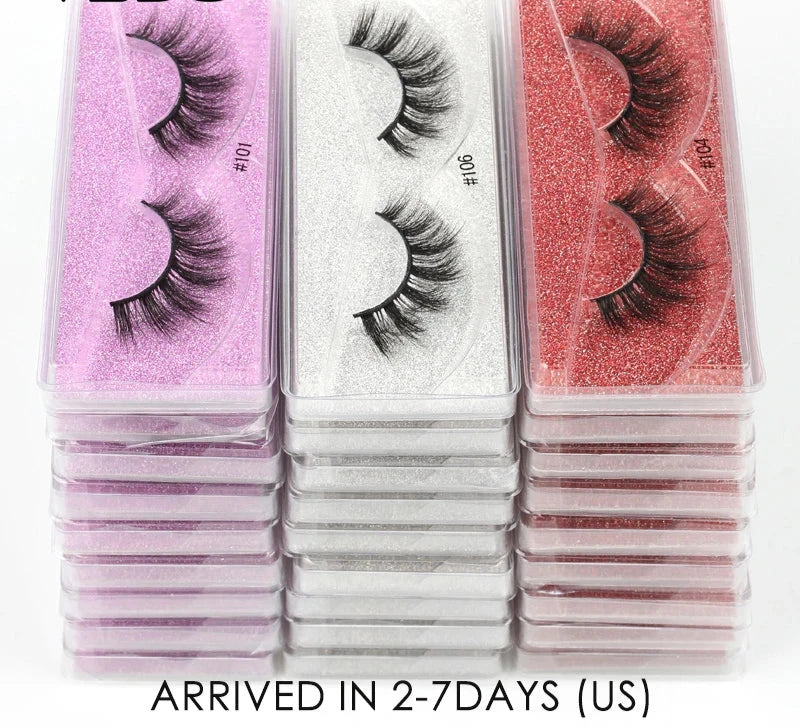 Wholesale Eyelashes 10/50/100 PCS 3d Mink Lashes Natural Soft Mink Eyelashes Wholesale False Eyelashes Makeup Faux Cils In Bulk