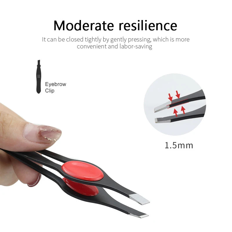 Stainless Steel Slanted Eye Brow Clips Removal Makeup Tools