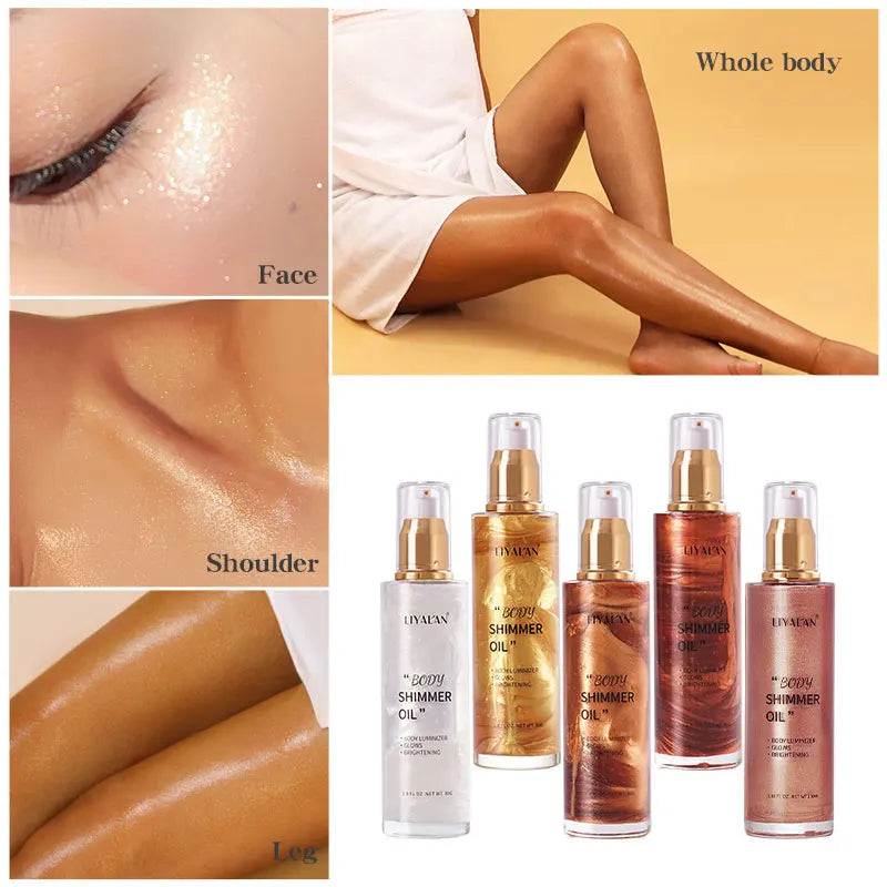 Body Shimmer Face Brighten Illuminator Makeup Oil
