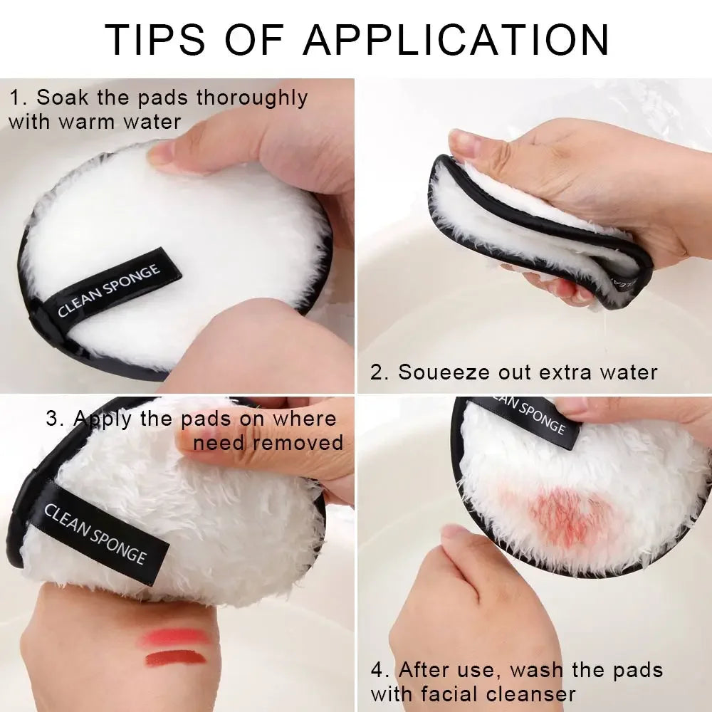 3Pcs Reusable Washable Make Up Towel Remover Pads