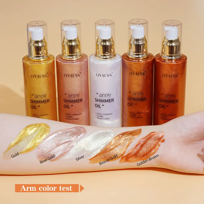 Body Shimmer Face Brighten Illuminator Makeup Oil