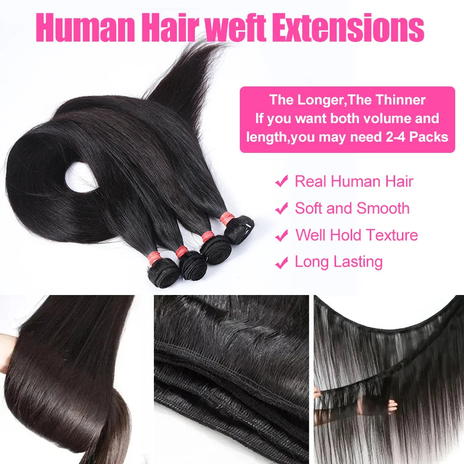 Straight Bundles Brazilian Human Hair Extension